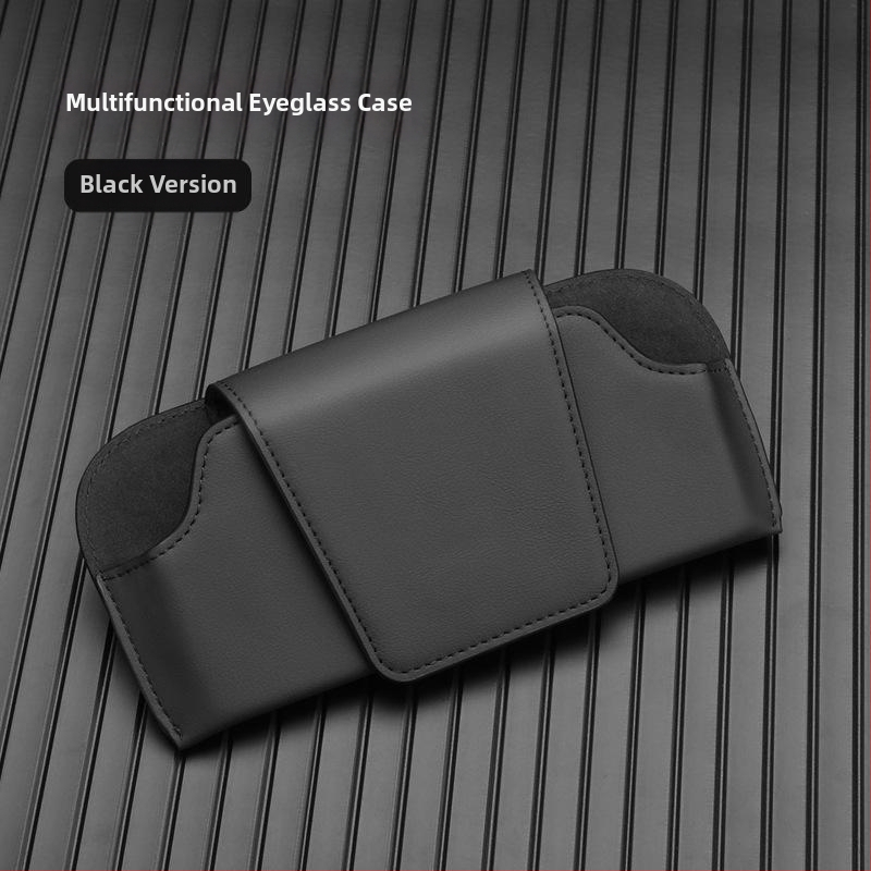 Klip na okuliare do auta – Ultrafilmová koža, organizér pre slnečnú clonu auta, 10-ročná životnosť