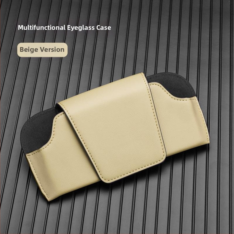 Klip na okuliare do auta – Ultrafilmová koža, organizér pre slnečnú clonu auta, 10-ročná životnosť