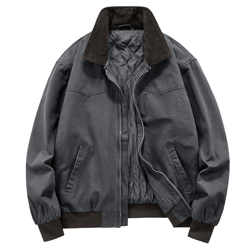 Jakna - Retro američki pilotski stil, široki kroj, vanjski pamuk s poliesterom podstavom, zatvarač na zip