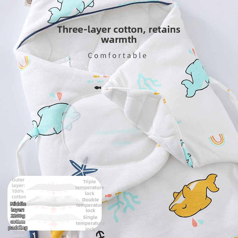 Trostruko podstavljeni dječji swaddle jorgan s motivom leptira, od 100% pamuka, punilo od poliestera, debeo