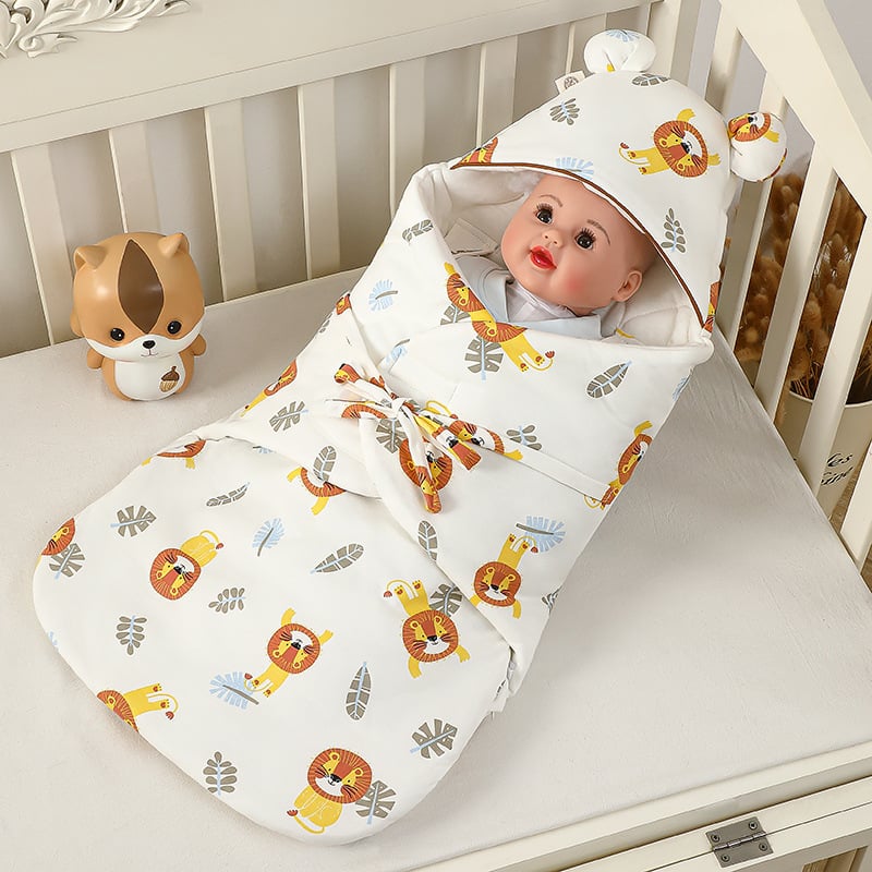 Trostruko podstavljeni dječji swaddle jorgan s motivom leptira, od 100% pamuka, punilo od poliestera, debeo