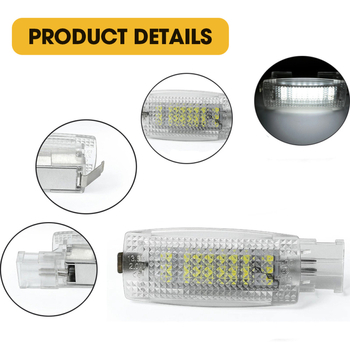 LED svjetlo za sunčevu klonu i svjetlo za šminkanje za VW/Škoda, 12V, 2.8–3W, LED 2835, 6500–7000K, vijek trajanja 20000 h