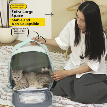 Раница за домашни любимци за котки, Oxford материя, дишаща, подходяща за всички сезони, контрастен принт