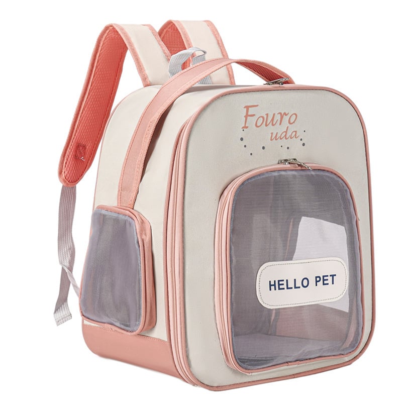 Раница за домашни любимци за котки, Oxford материя, дишаща, подходяща за всички сезони, контрастен принт