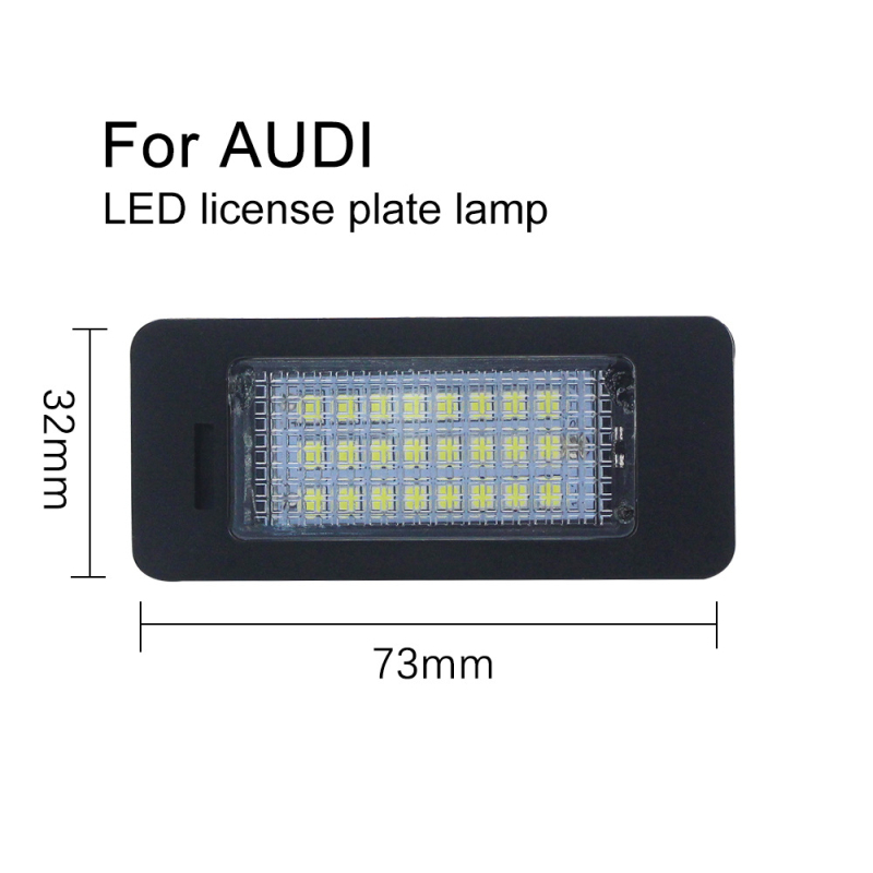 Lampa za registarsku pločicu za Audi/Volkswagen – LED+PC, 12V, 2W, 2835 LED, vijek trajanja 50.000 h