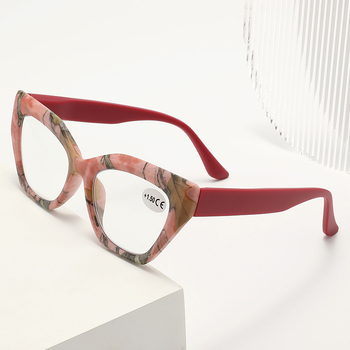 Olvasó szemüveg, pillangó alakú keret, anti-kék fény, teljes keretű polikarbonát keret, időseknek