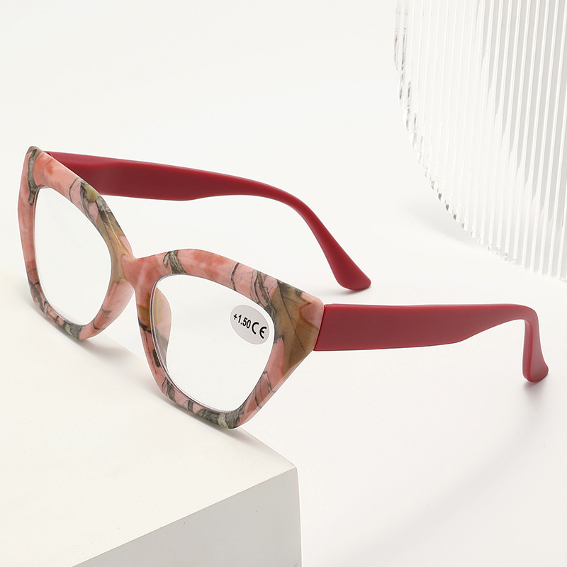 Olvasó szemüveg, pillangó alakú keret, anti-kék fény, teljes keretű polikarbonát keret, időseknek