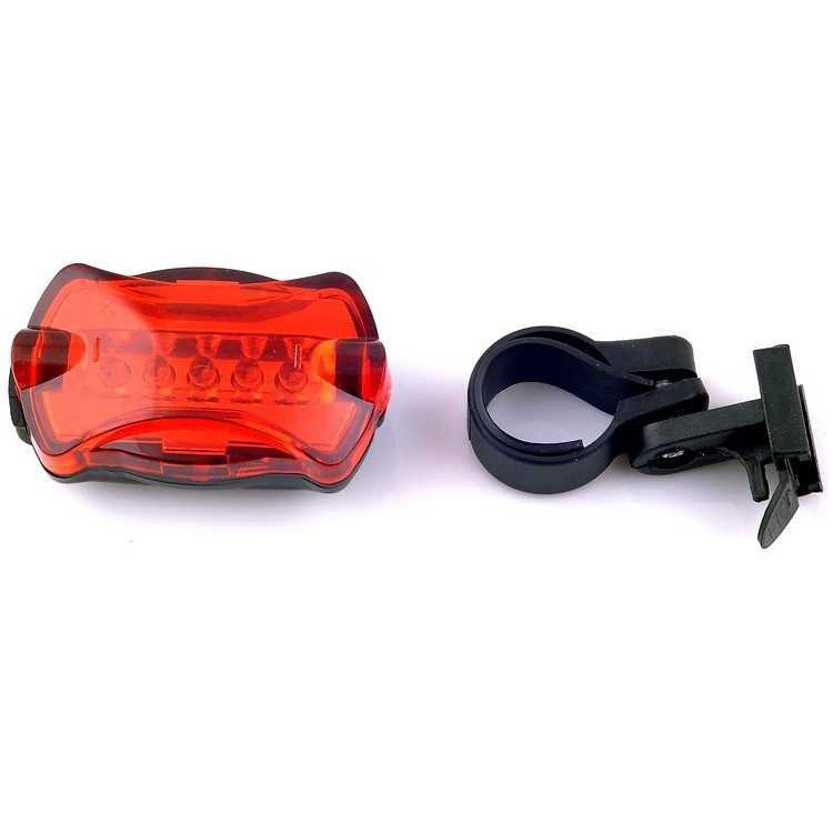 5 LED-es kerékpár hátsó lámpa, villogó üzemmóddal éjszakai tekeréshez MTB-hez; feldolgozás testreszabható és licencelhető magáncímke