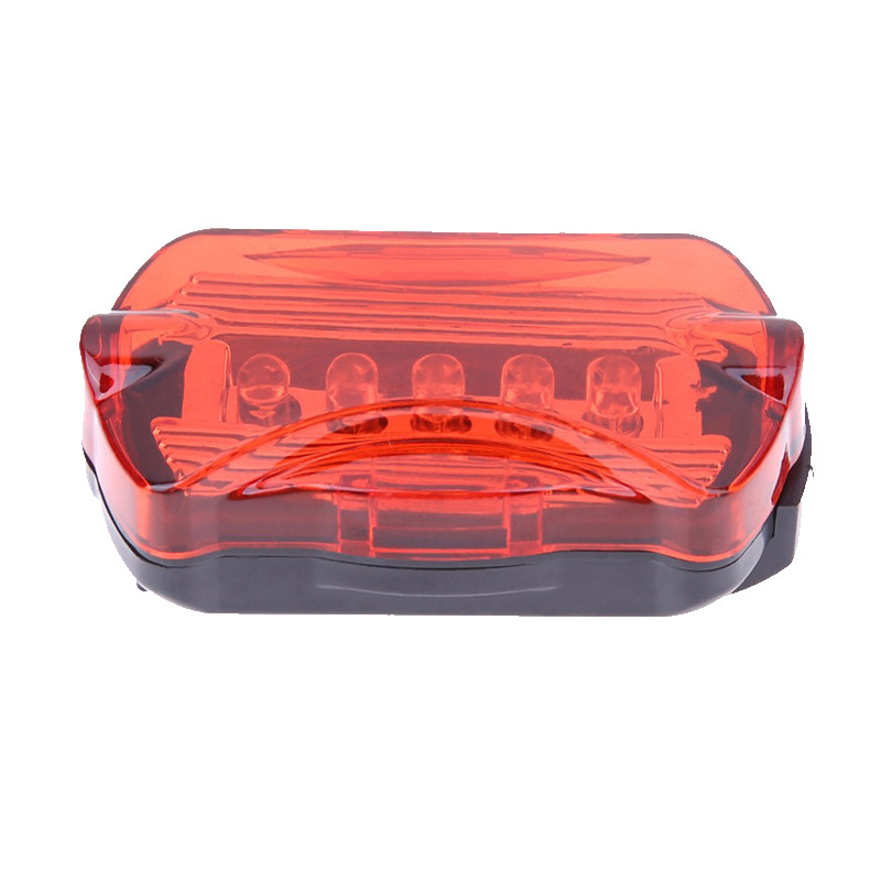 5 LED-es kerékpár hátsó lámpa, villogó üzemmóddal éjszakai tekeréshez MTB-hez; feldolgozás testreszabható és licencelhető magáncímke