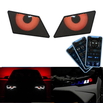 LED automobilska svjetla Eye Screen Diamond-Shaped Demon Eye, 12V, dinamički DIY editable