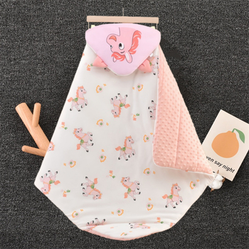 Бебешко одеяло за новородени, пълнеж полиестерно влакно, плат от 100% памук
