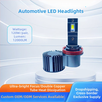 Autó LED fényszóró, modell T7PX, 120W, 60 000 lm, IP68, élettartam 60 000 óra
