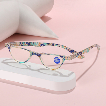 Női olvasószemüveg anti-kékfény, kis négyzet alakú keret dragon-főnix díszítéssel, AC lencsék, teljes keret PC keret, 2024 ősz kiadás