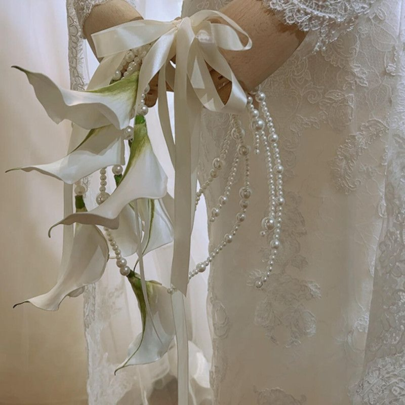 Calla Lily Waterfall buket — Potpuni komplet za registraciju vjenčanja, pakiranje u PP vrećicu, poklon za rođendan za razrednog druga, Božić i Kineski Dan zaljubljenih