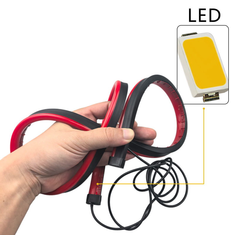 LED traka za stražnji prtljažnik automobila, silikon mekani svjetlosni trak, universalna kompatibilnost, 12V, 0,2W, samoljepljivo montažni način
