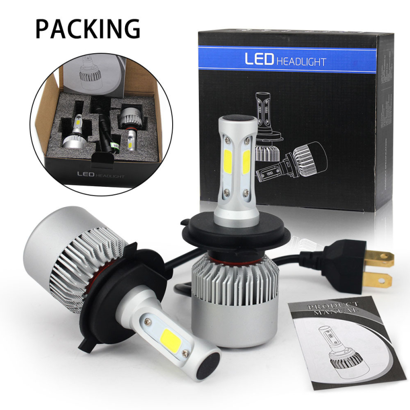 Laser LED prednja svjetla za automobile, trostrano koncentrirana prednja svjetla, 12V, aluminijska legura, univerzalna kompatibilnost (H1/H7/H4/9005/9006/9012)