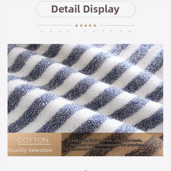 Dječja maramica za lice, prugasta pamuk, mekana i upijajuća; 32s pređa, glatka tkanina, 100-120 g