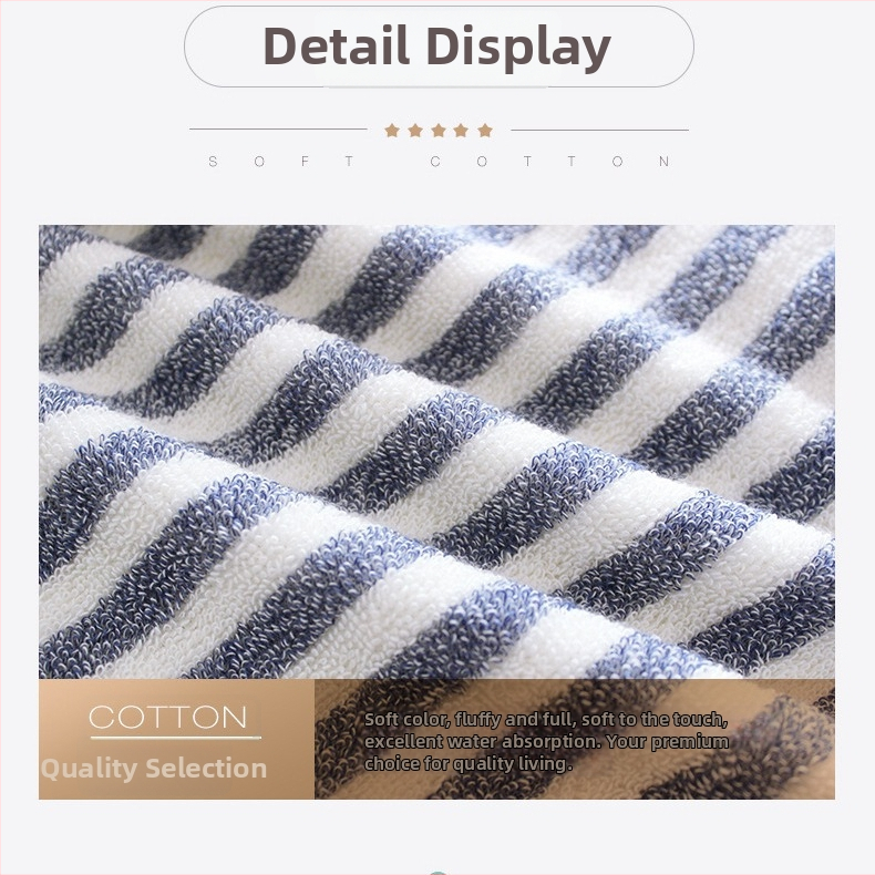 Dječja maramica za lice, prugasta pamuk, mekana i upijajuća; 32s pređa, glatka tkanina, 100-120 g