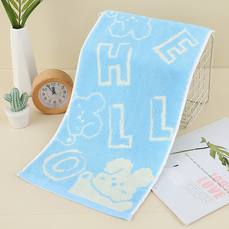 Dječji ručnik od bambusovih vlakana s jacquard zekom, cartoon dizajn, terry, mekan, 50–80 g