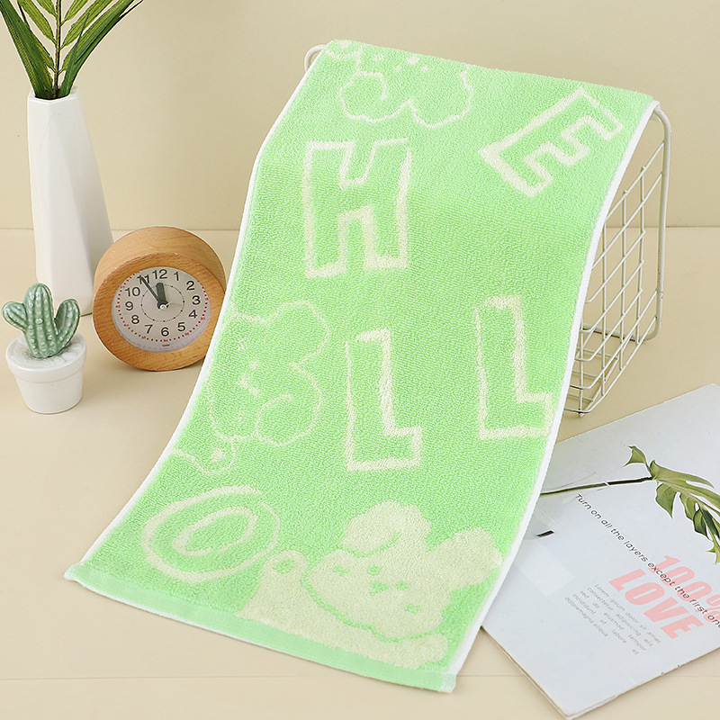 Dječji ručnik od bambusovih vlakana s jacquard zekom, cartoon dizajn, terry, mekan, 50–80 g