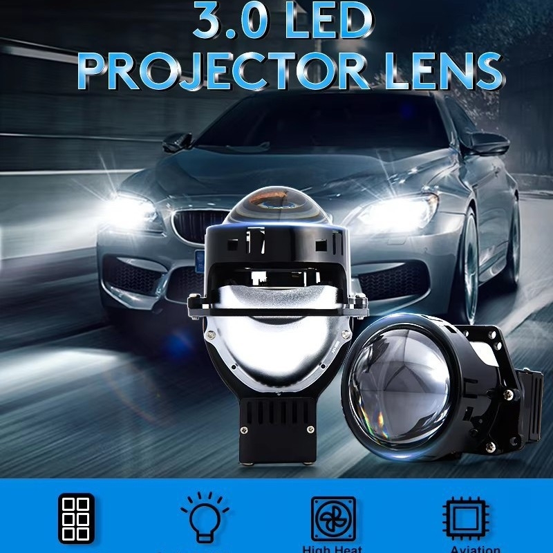 LED prednje svjetlo s dvostrukom lećom TS9s (75W, 12V, 12000lm, 30000h)