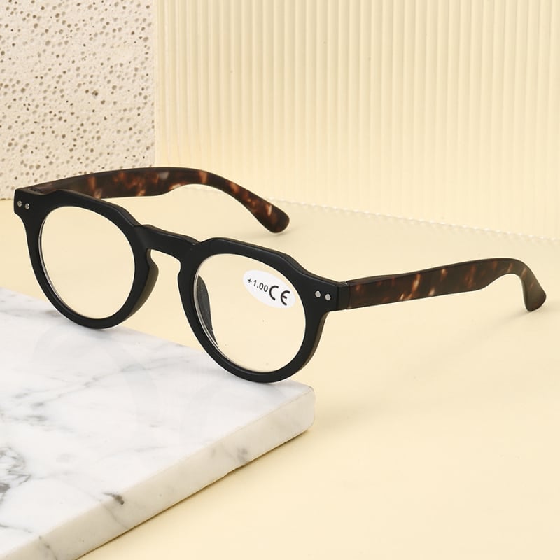 Очила за четене, кръгла пълна рамка, PC лещи, японски ретро стил, лято 2025