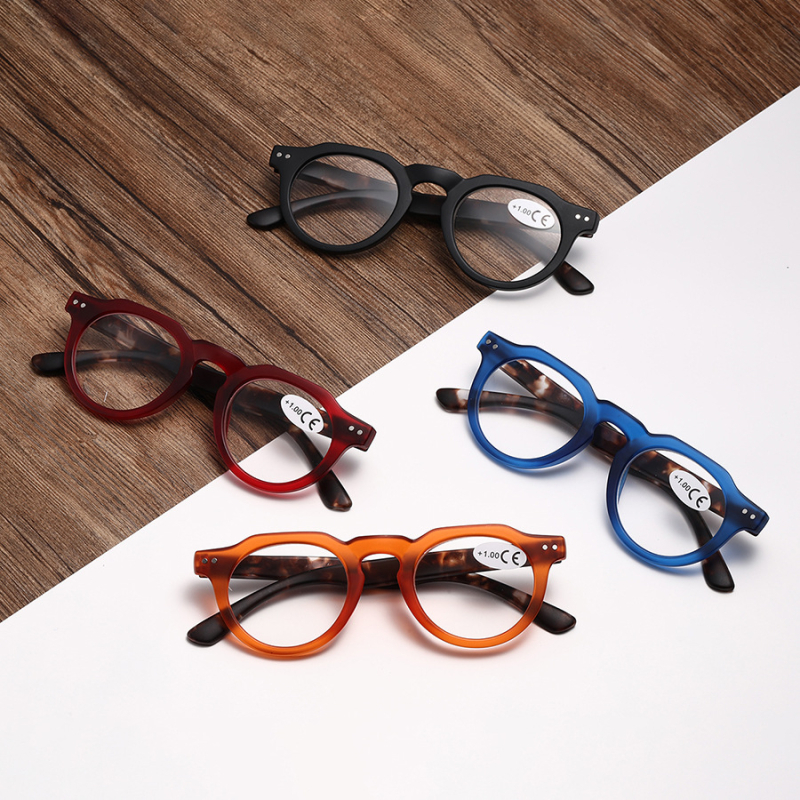 Очила за четене, кръгла пълна рамка, PC лещи, японски ретро стил, лято 2025