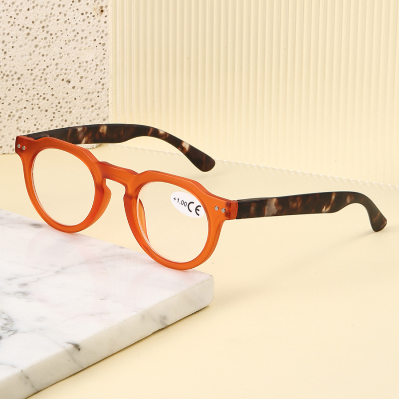 Очила за четене, кръгла пълна рамка, PC лещи, японски ретро стил, лято 2025