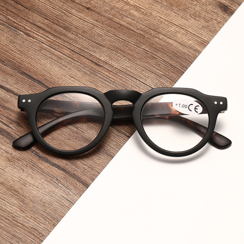 Очила за четене, кръгла пълна рамка, PC лещи, японски ретро стил, лято 2025