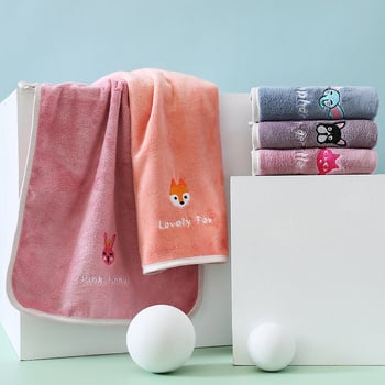 Dječji ručnik s izvezenim finim vlaknima, 50 g, brzo upijanje 5-10 s, poliester vlakno