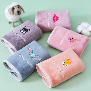 Dječji ručnik s izvezenim finim vlaknima, 50 g, brzo upijanje 5-10 s, poliester vlakno