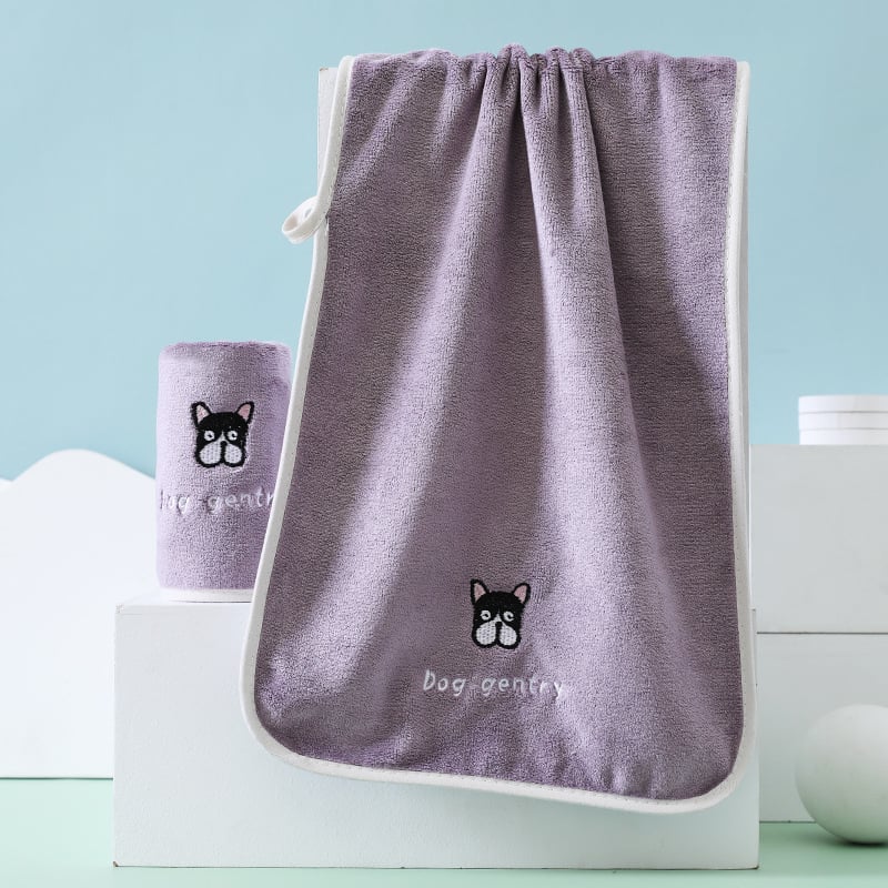 Dječji ručnik s izvezenim finim vlaknima, 50 g, brzo upijanje 5-10 s, poliester vlakno