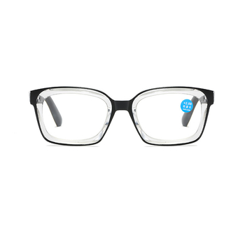 Kaia очила за четене с анти-синя светлина, квадратни големи рамки, пълна рамка, PC рамка, подходящи за квадратна форма на лицето и за пресбиопия при четене на мобилен екран