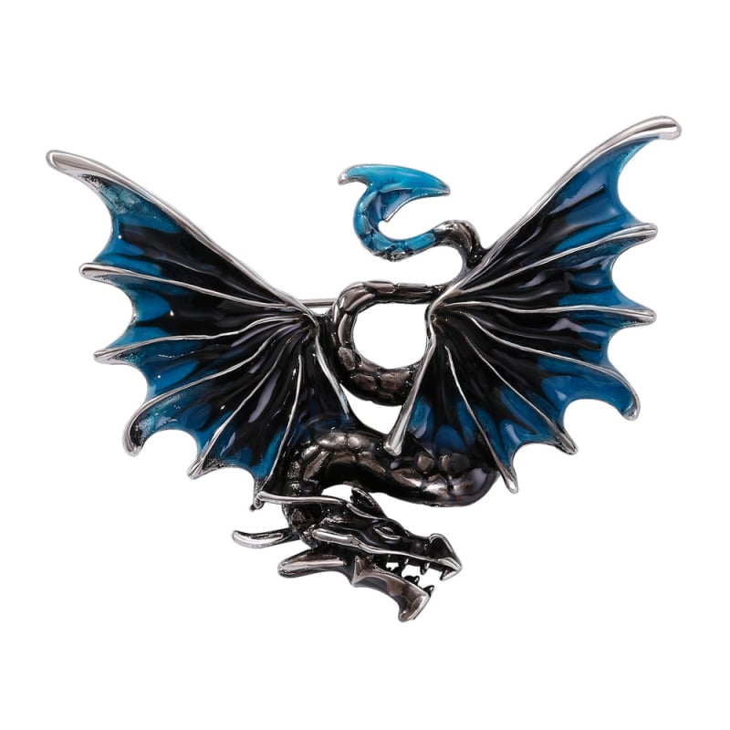 Zománcozott sárkány kitűző, cinkötvözet, vintage stílus, uniszex, multifunkcionális és állítható, 2025 tél