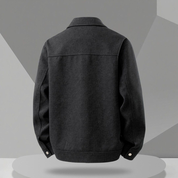 Geacă casual bărbați toamnă 2025, cu guler rever, mâneci lungi, poliester 30%