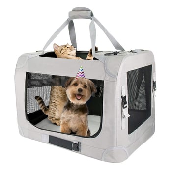 Чанта за превоз на домашни любимци, сгъваема и портативна, полиестер, капацитет 105840, подходяща за животни над 7 кг