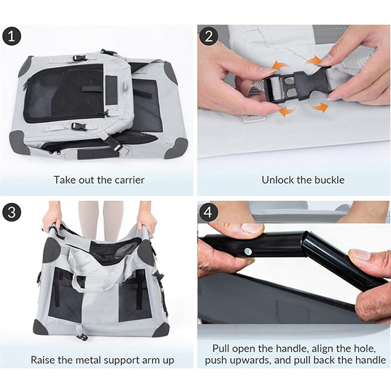 Чанта за превоз на домашни любимци, сгъваема и портативна, полиестер, капацитет 105840, подходяща за животни над 7 кг