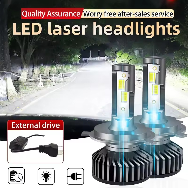 Automobilski LED far s kućištem od aluminijske legure — 55W, 12V, 6000K, 5.000–12.000 lm, 50.000 h; kompatibilno s H1/H7/H4/H11