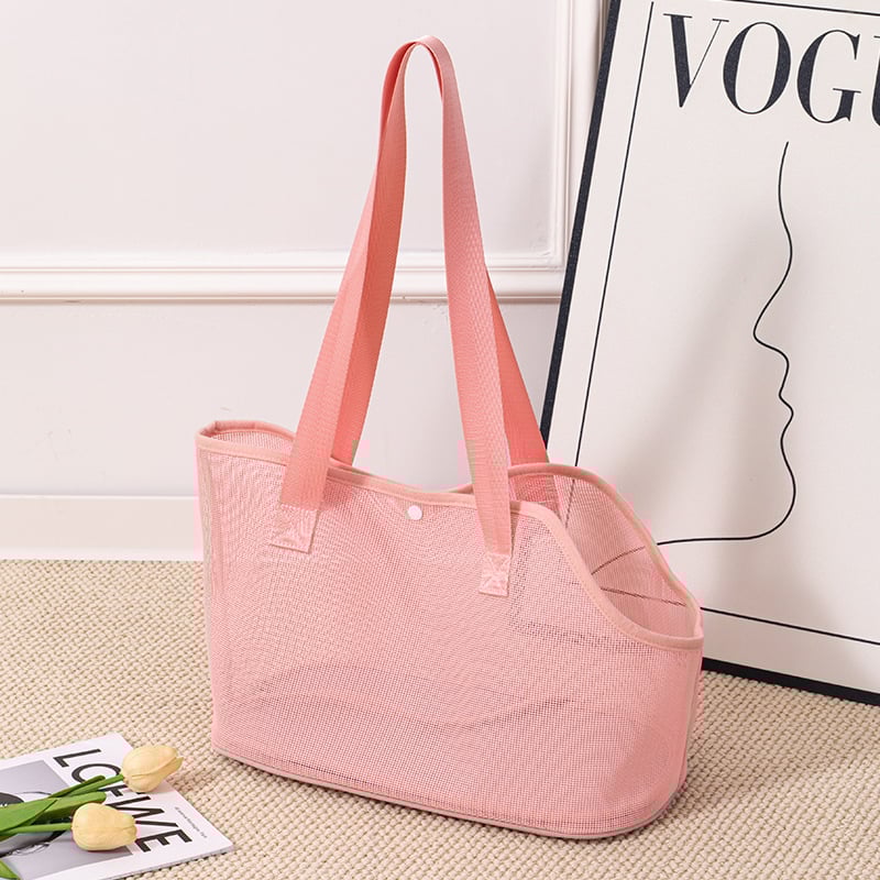 Чанта за домашни любимци през рамо, еднорамен дизайн, дишаща мрежа, Teslin материал, 500 г