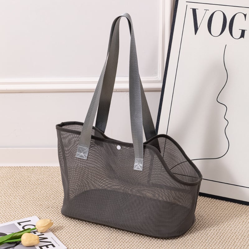 Чанта за домашни любимци през рамо, еднорамен дизайн, дишаща мрежа, Teslin материал, 500 г