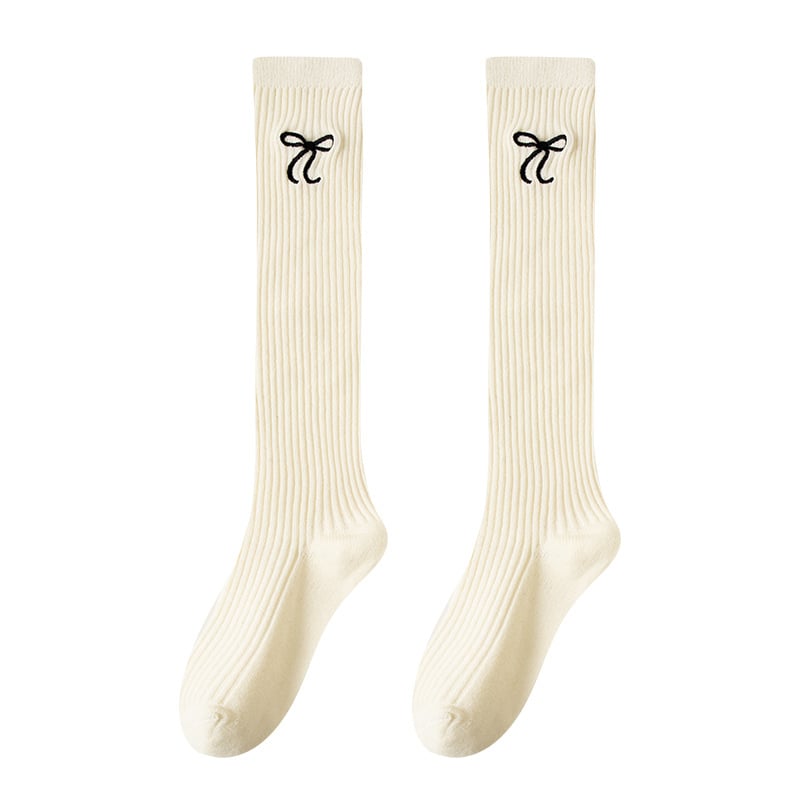 Dječje čarape iznad koljena, jacquard pletene, od combed pamuka, unisex, dugi tubusi