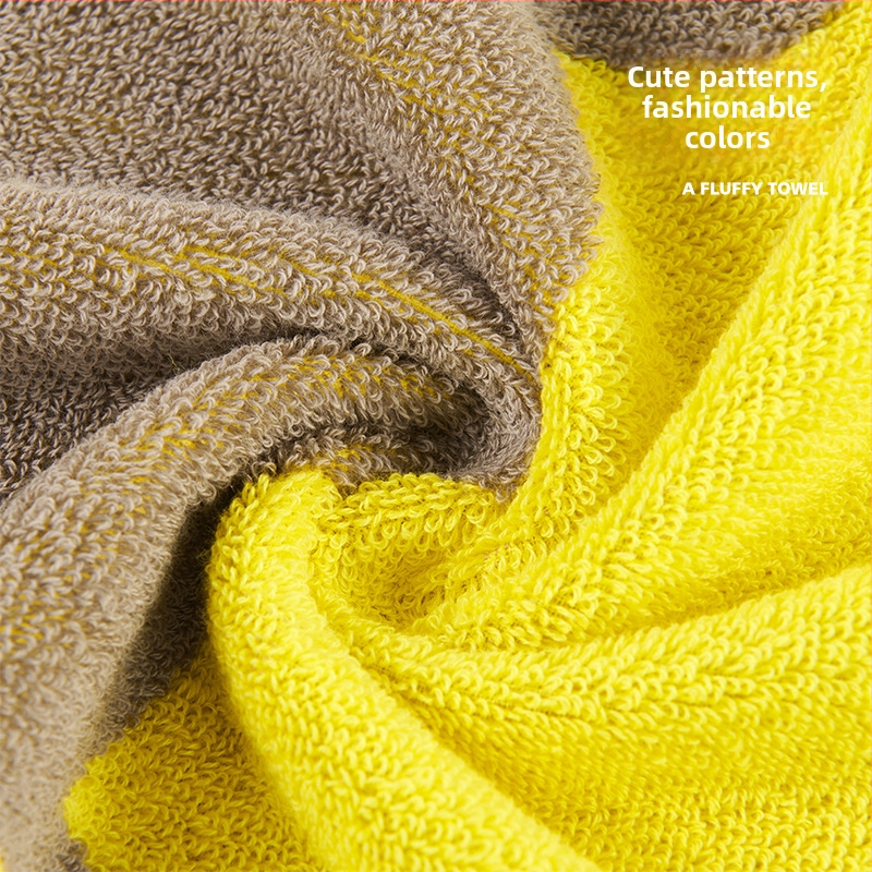 Dječji izvezeni mali ručnik za lice od 100% pamuka, jacquard tkanina, crtić dizajn, težina 50–80 g, Klasa A