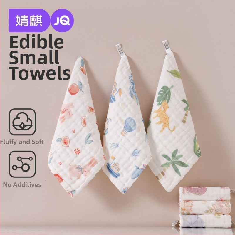 Baba szájkendő tiszta pamutból, újszülötteknek, rajzfilm mintával, 95% pamut, vízálló és szennyeződés-mentes