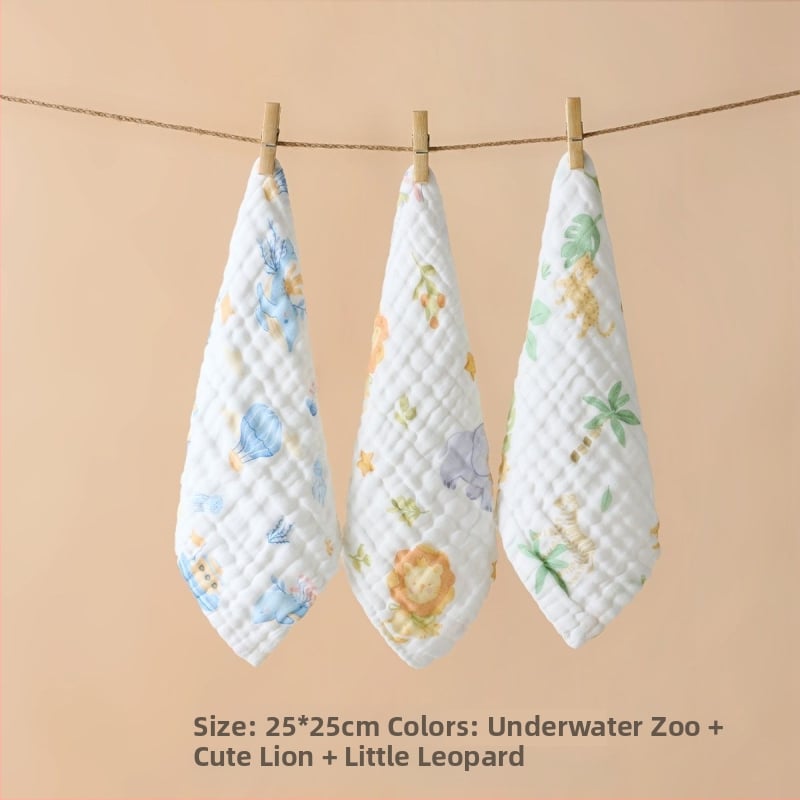 Baba szájkendő tiszta pamutból, újszülötteknek, rajzfilm mintával, 95% pamut, vízálló és szennyeződés-mentes