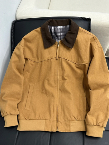 Khaki muška radna jakna s reverom, lagana kordurojna vanjska jakna za jesen i proljeće, vintage američki stil