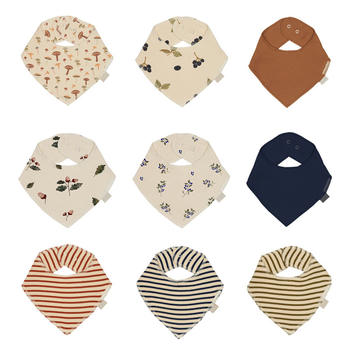 Pamut baba nyálkendő, szennyeződés elleni nyakkendő, uniszex, háromszög alakú, 0–3 év, minták: egyszínű/virág/nyomtatás
