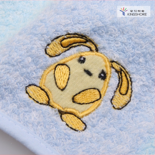 Dječji pamučni ručnik za lice s vezenjem, 21s pređa, masa ispod 50 g, 100% pamuk