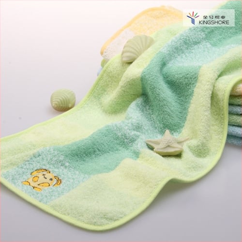 Dječji pamučni ručnik za lice s vezenjem, 21s pređa, masa ispod 50 g, 100% pamuk