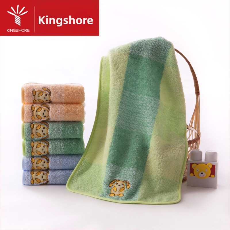 Dječji pamučni ručnik za lice s vezenjem, 21s pređa, masa ispod 50 g, 100% pamuk