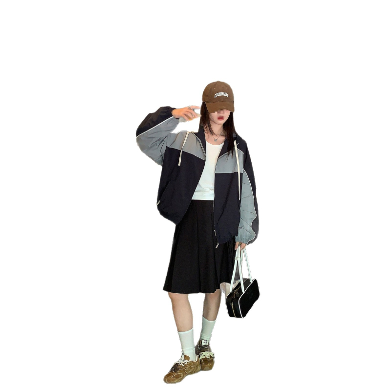 Fustă plisată în A, croială drapată, material principal: poliester 70–80%, toamnă 2025, stil casual japonez-coreean